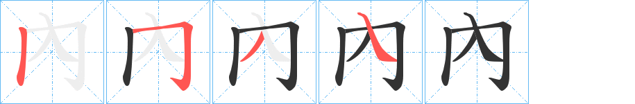 內字的笔顺分布演示