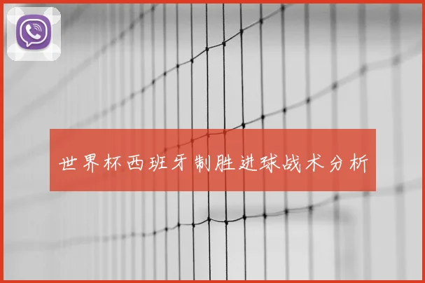 世界杯西班牙制胜进球战术分析